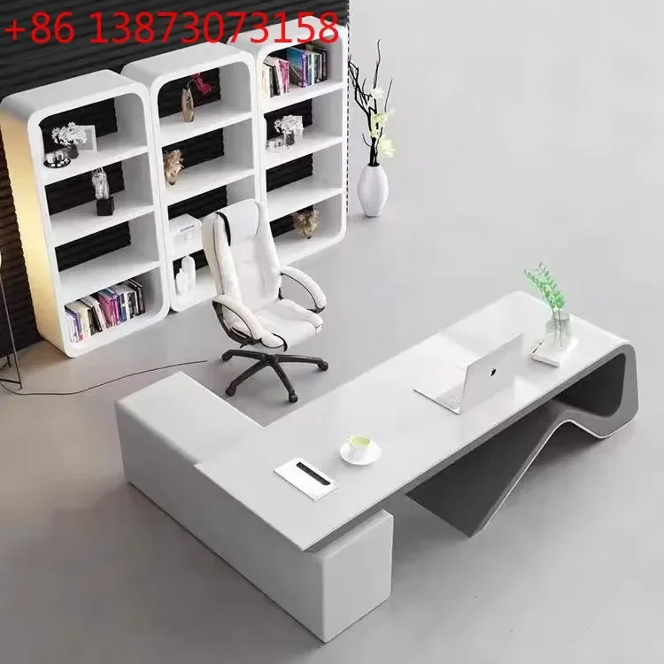 

Simple Modern White Desk Creative Desk