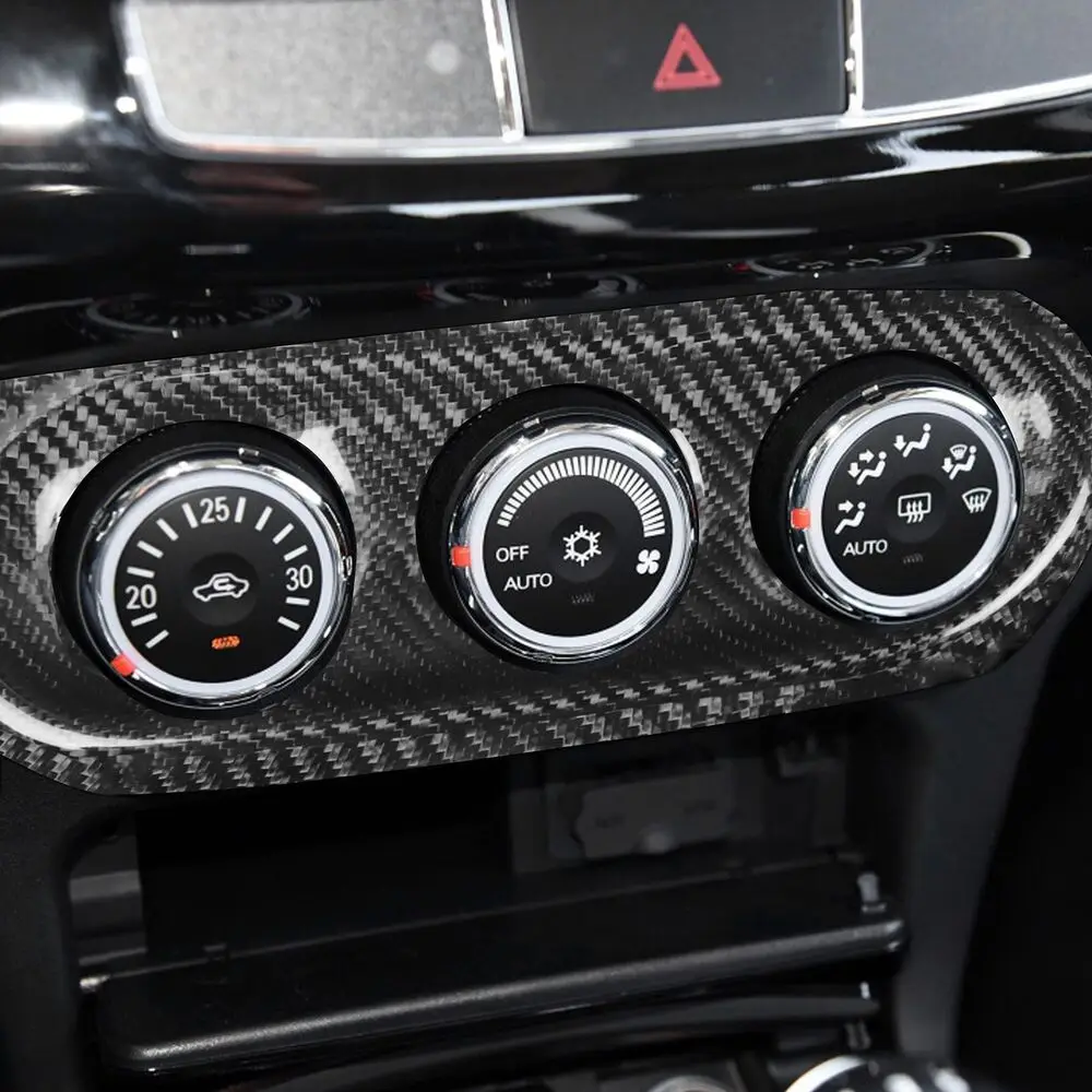 Car Console Dashboard AC Air Conditioning Switch Panel Cover Trim For Mitsubishi Lancer EVO X 10 2008-2015 Auto Styling