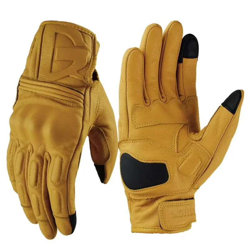 Leather Motorcycle Dirt Bike Cycling mx Gloves Men's Women's Enduro Anti-Slip Motocross Motorbike Racing Riding Equipment Glove