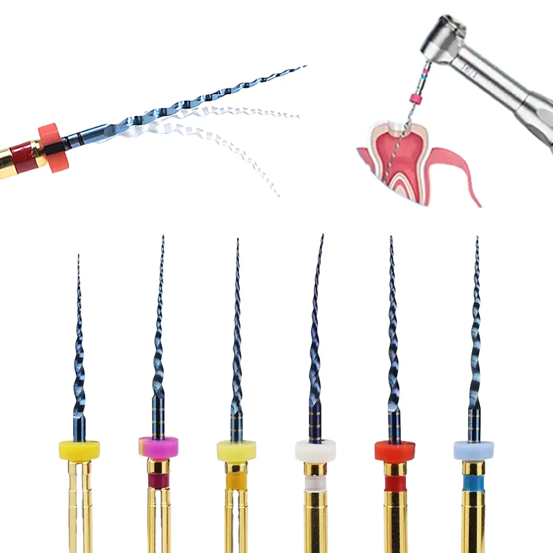 21/25/31mmDental Blue File Nitinol Rotary Universal Engine Endodontic Anti-Fatigue Constant Needle Dentistry Root Canal Material