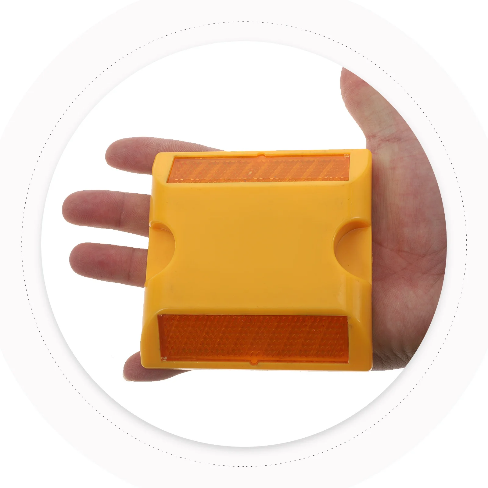 علامات الطريق العاكسة للسلامة، رصيف عاكس للضوء، رؤية عالية للقيادة الليلية، مقاومة للعوامل الجوية، قابلة لإعادة الاستخدام، سهلة التركيب