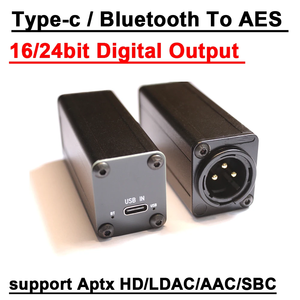 Usb Bluetooth para Aes Interface Digital 16 24bit Otg para Saída Digital Stage Mixer de Áudio Janelas 10 Mac Android Tipo-c