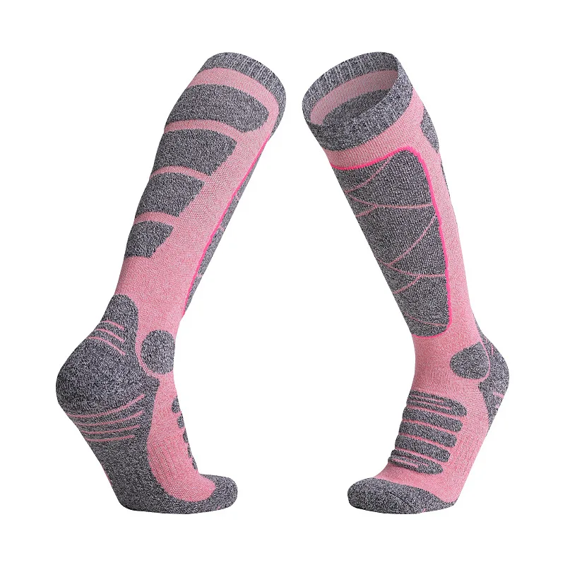 Winter Long tube Women's ski socks Outdoor sports thickened Sweat-absorbing warm hiking Socks towel bottom high tube stockings