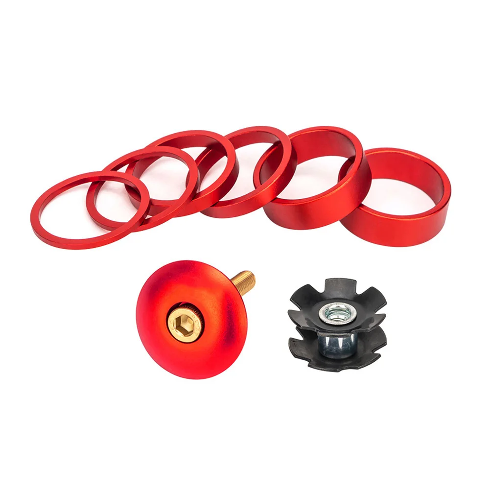 Bicycle Front Fork Stem Spacers Ring Gasket Set, Lightweight Aluminum Alloy, Suitable for Different Needs and Bikes