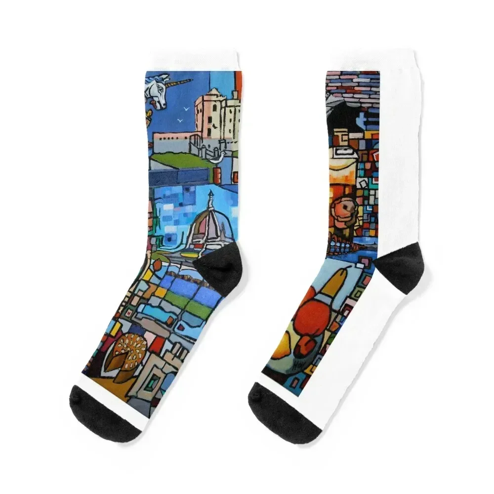 

Dundee An Ever Changing City Socks aesthetic moving stockings Novelties designer brand Boy Socks Women's