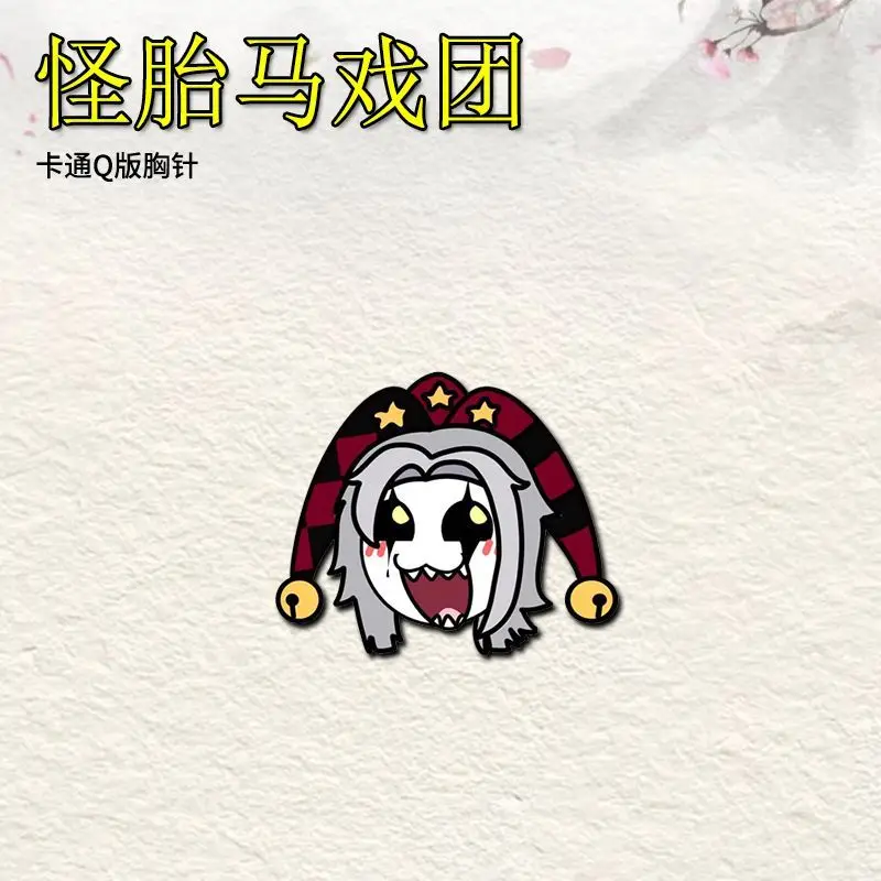 Anime  The Freak Circus Pierrot Cosplay Badge Cartoon Pins DIY Decoration Backpack Clothes Accessories