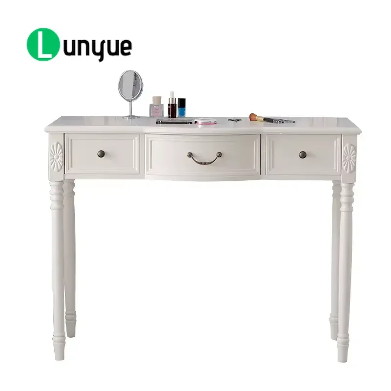 French Solid Oak Entrance Table Handcrafted Solid Wood Furniture for Bedrooms and Living Rooms