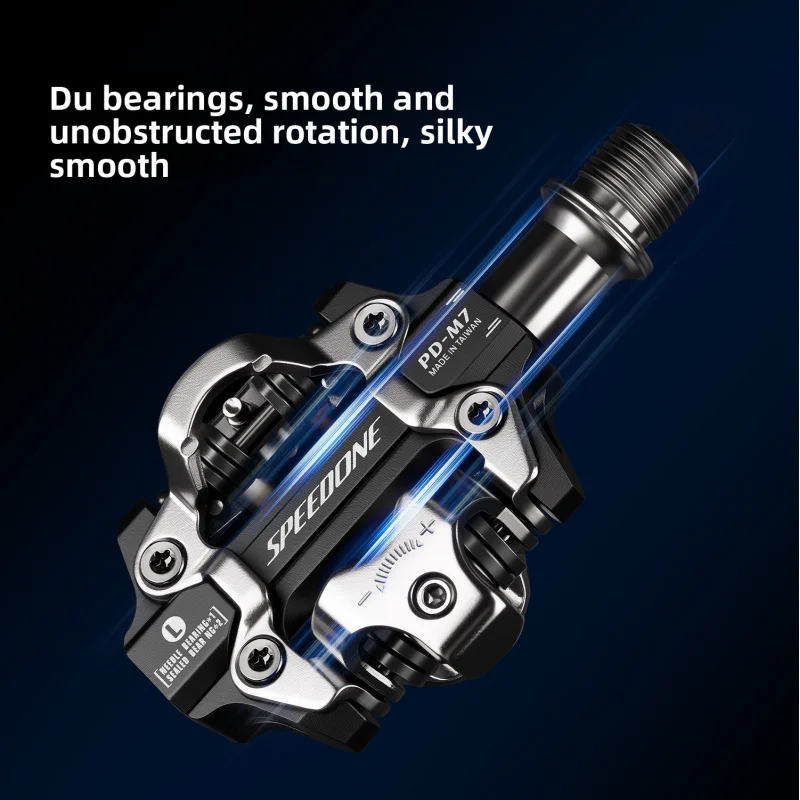 

ApplicableSPEEDONEMountain Bike Double-Sided Self-Locking PedalsM7Off-road racing grade aluminum alloy bearing lock pedals ultra