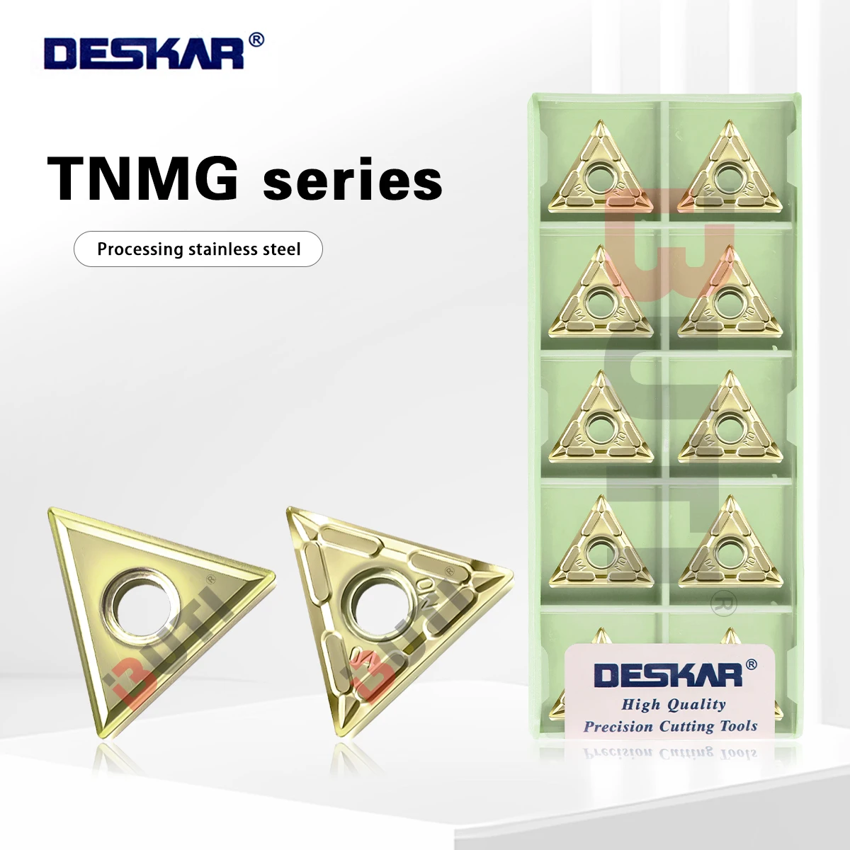 

DESKAR Токарный станок с ЧПУ Токарная вставка TNMG160404 160408 Тип слота MQ/MS LF6018J Треугольный токарный инструмент для внешнего круга Инструменты серии TNMG