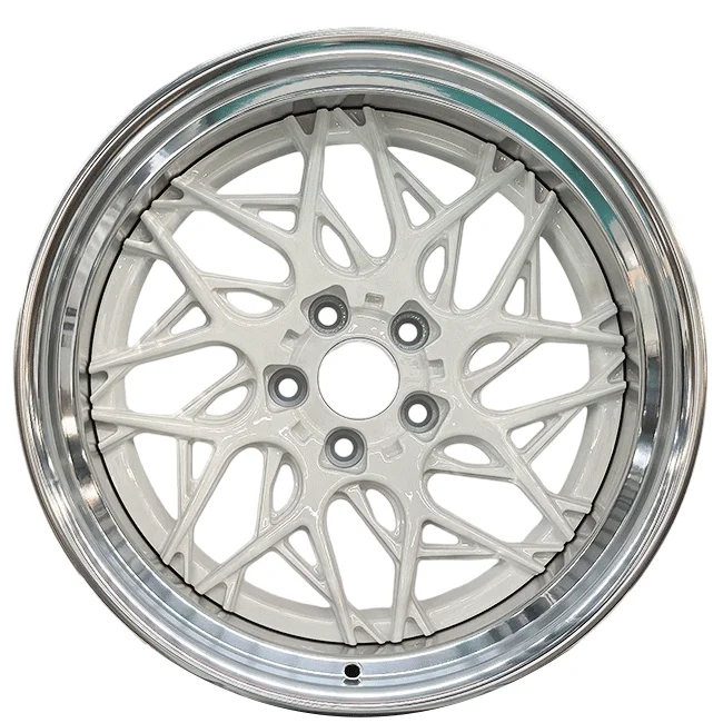 

Hot-selling Custom 18-Inch Polished Lip White Alloy Wheels Aftermarket Forged Mesh Design Car Rims Passenger Car Wheels