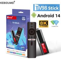 TV98 ATV Smart TV Stick Android 14 H618 2.4G 5G Wifi Support OTA 8K Media Player TV Receiver BT5.0 2GB 16GB Voice Remote TV Box