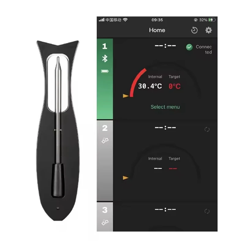 ABRE-Meat Thermometer Wireless Meat Thermometer Distance Remote Probe Thermometer With APP