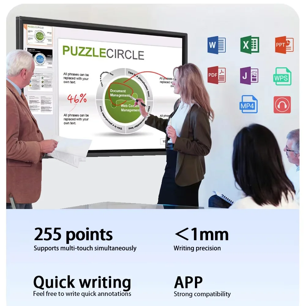 Large-screen Smart Interactive Teaching Featuring High-precision Low-latency Dual-pen Touch Simultaneous Multi-user Writing