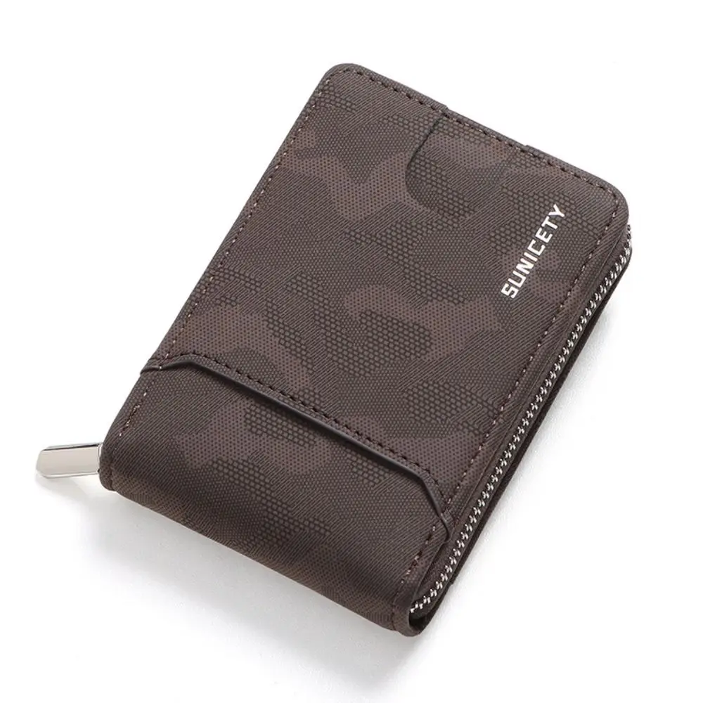 Lederen Case Mode Rits Reis Creditcard Case Grote Capaciteit Portemonnee