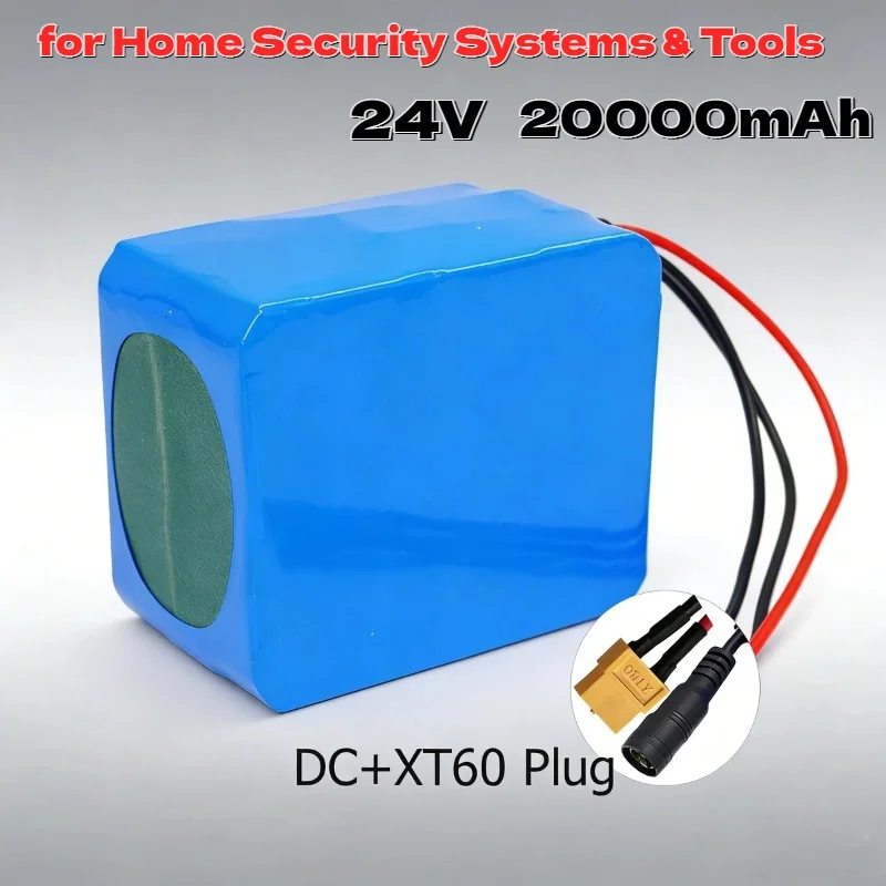 100% Brand New 6S6P 24V 20000mAh Lithium Battery Pack Built-in BMS Durable Energy Supply for Home Security Systems & Tools