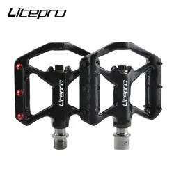 Litepro Folding Bicycle 3 Bearing Titanium Axle Pedal Mountain Bike Carbon Fibre Pedals 178g