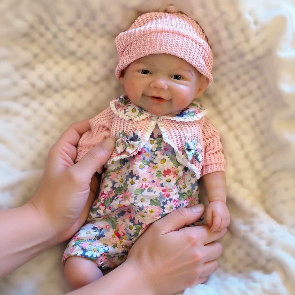 13 Zoll bebe reborn de silicona Ganzkörper-Silikon-Offener Mund Vivienne Neugeborene Babypuppe für Geburtstagsgeschenke