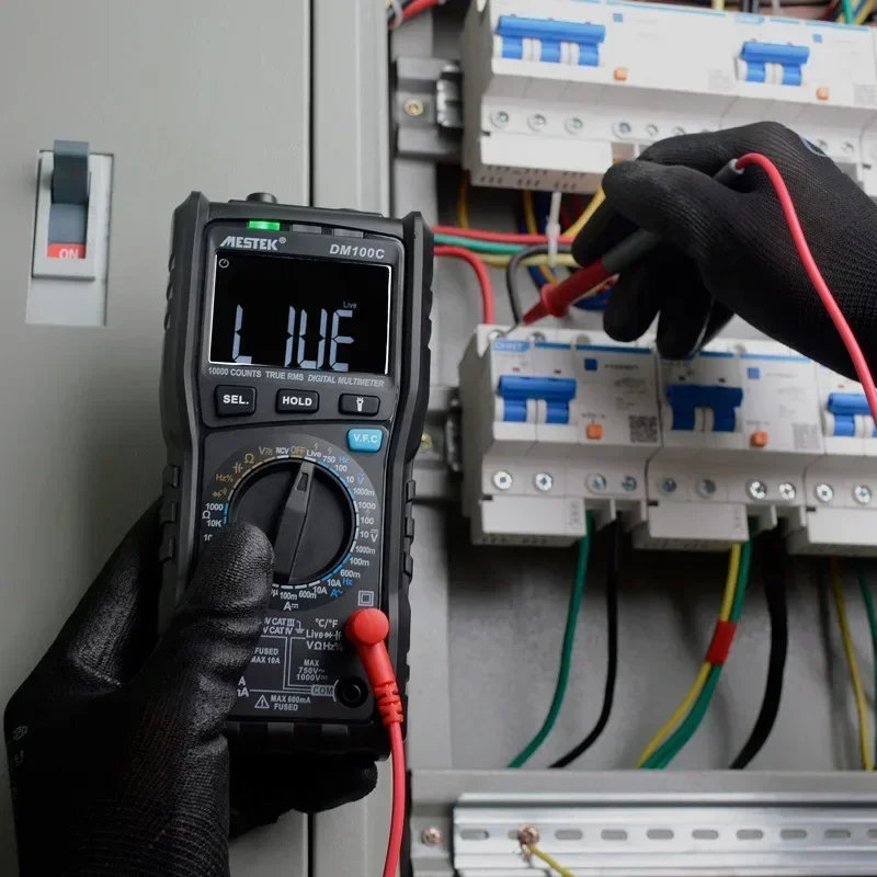 MESTEK DM100C Anti-Burn Digital Multimeter, True RMS Manual & Auto Range Tester for Appliance Maintenance