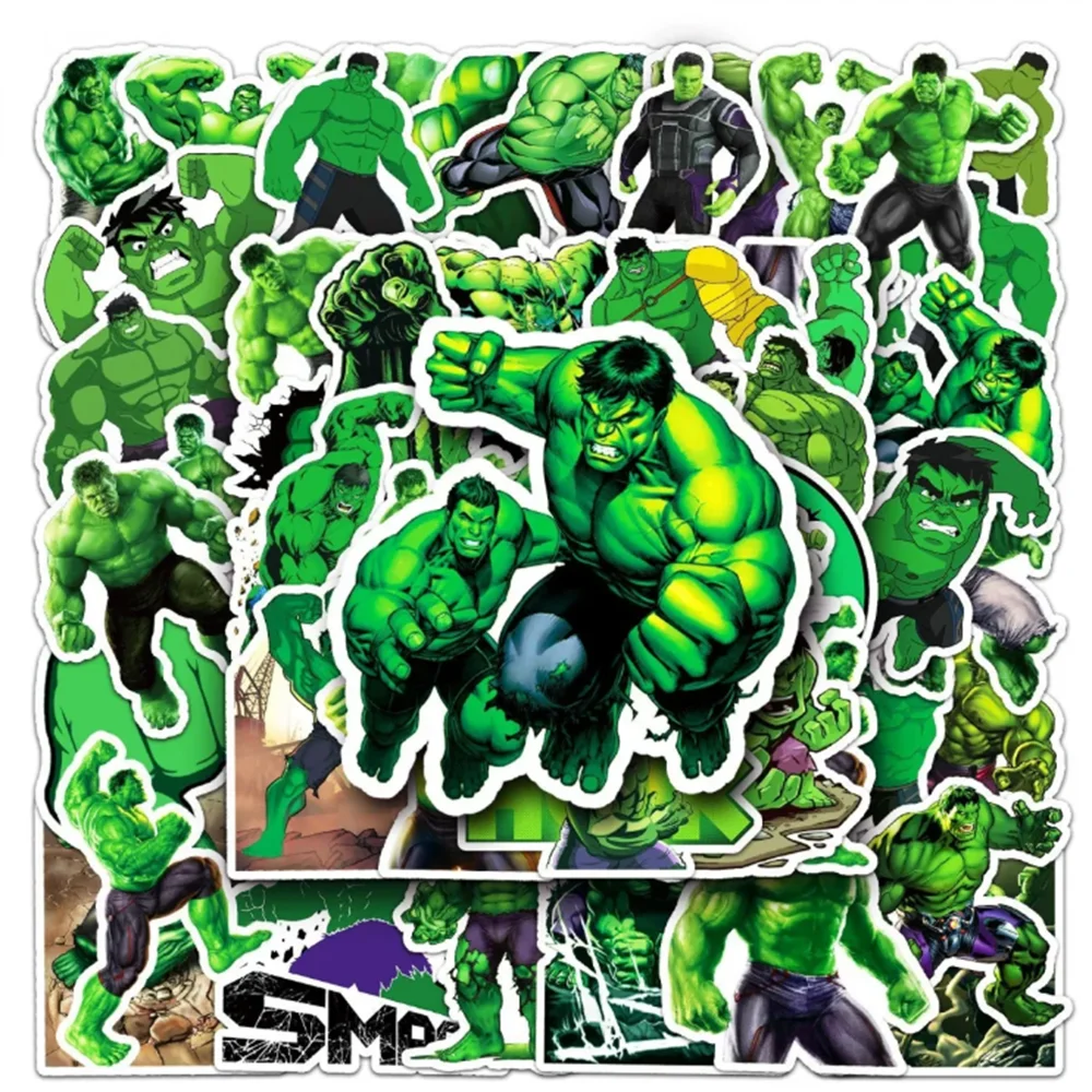 

10/50PCS Disney Marvel Avengers Super Hero Hulk Stickers Water Bottle Skateboard Laptop Phone Cool Waterproof Sticker Kid Toy