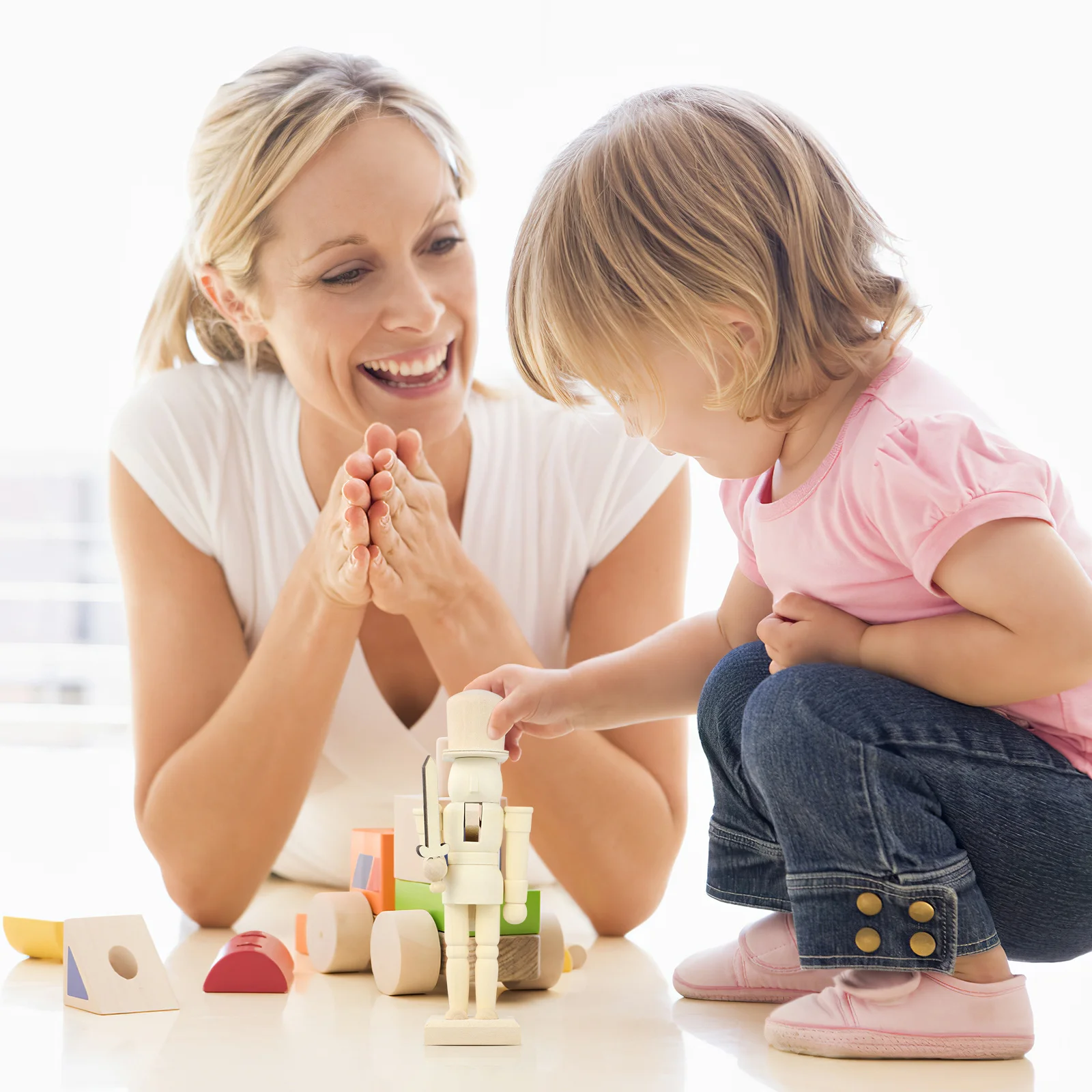 

Nutcracker Soldier Ornament Unfinished Wooden Paintable DIY Craft Decor for Christmas Home Desktop Cabinet Holiday