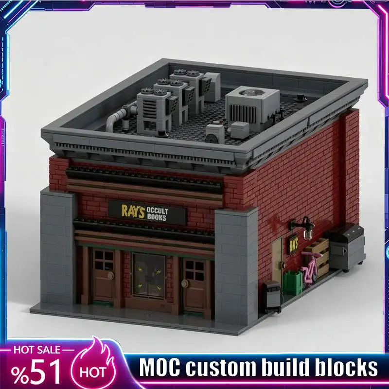 NEW 4133Parts Occult Books Modular Street View Model Custom Puzzle DIY Assembly Building Blocks Creative Display Collection Gift