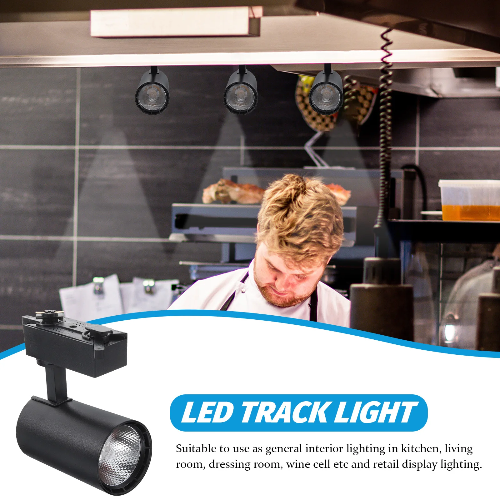 

Spotlight Clothing Shop Accent Ceiling Adjustable Lighting LED Track Showcase Lamp Office