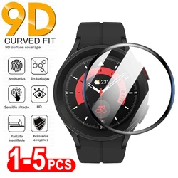 9D Curved Edge Full Screen Protectors For Samsung Galaxy Watch 5 Pro 45mm Active 4 2 40mm 44mm Protective Tempered Glass Film