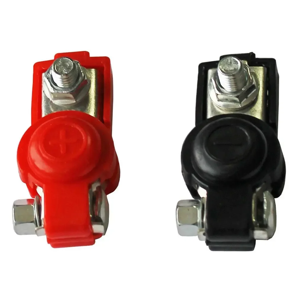 1Pair 6-12V Automotive Car Top Post Battery Terminals Wire Cable Clamp Terminal Black And Red Color Connectors Car accessories