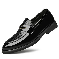 New Large Size 38-46 Business Casual Men's Dress Shoes Fashion Soft Sole Wedding Shoes Male Designer Black Leather Shoes Man