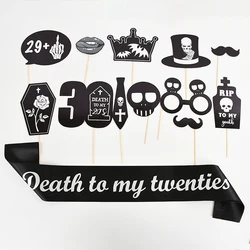 Death To My 20s Birthday Decorations Rip To My Youth Photo Booth Props Death To My Twenties Sash 30th Birthday Party Supplies