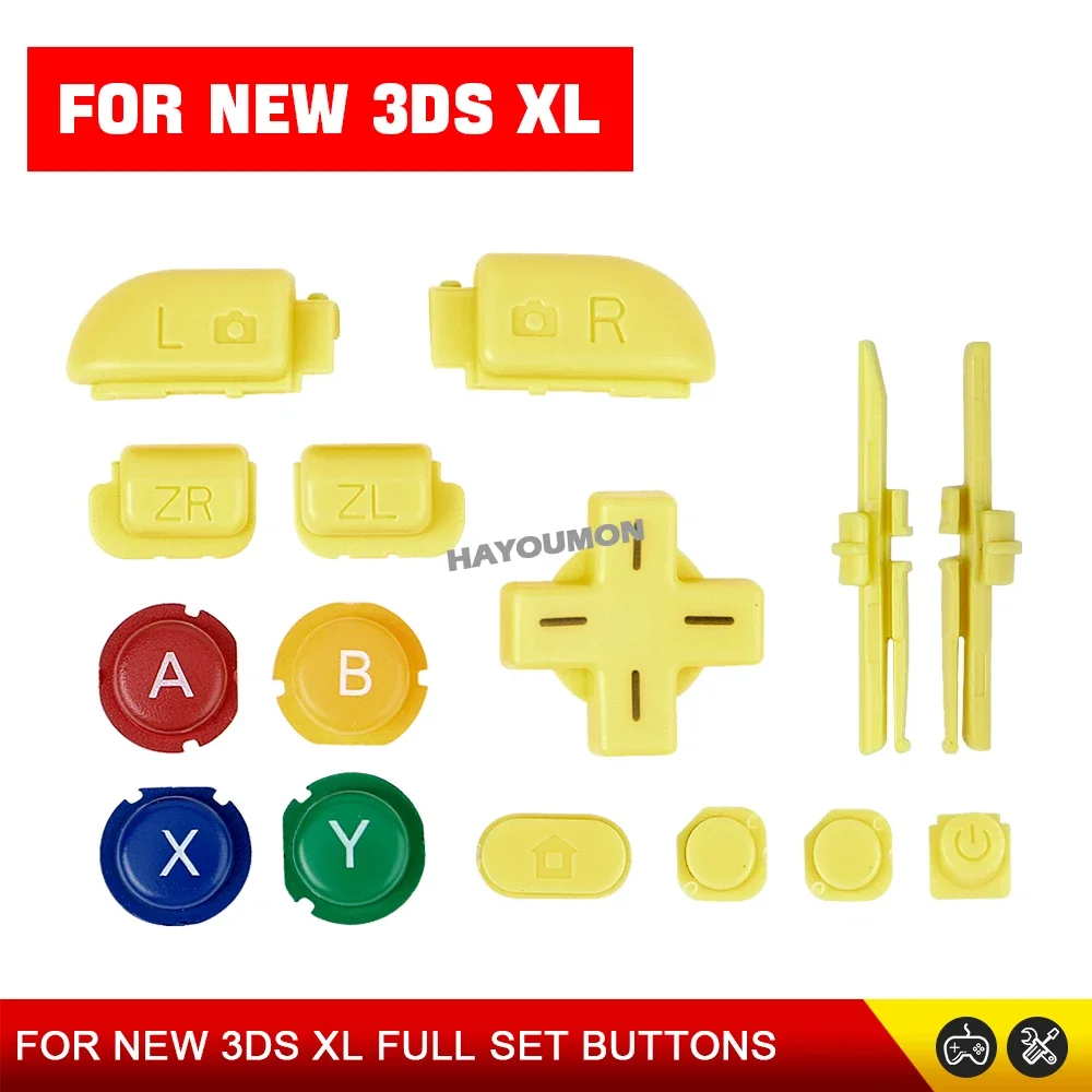 5 Farben ABXY Komplettset für NEW 3DS LL Kreuztasten Richtungspfeiltasten D-Pad Ein/Aus-Tasten für NEW 3DS XL Spielkonsole – Detail 7