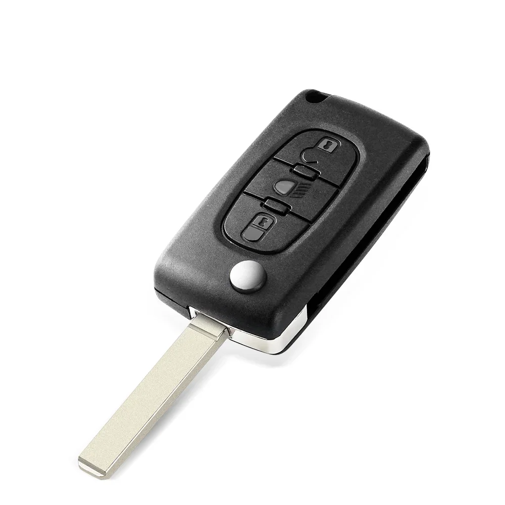 KEYYOU-carcasa para llave de coche remota, carcasa CE0523 para Peugeot 206 408 1/2/3/4/5/6/807 Partner para Citroen C1/2/3/4/5/6/7/8 Xsara Picasso 36