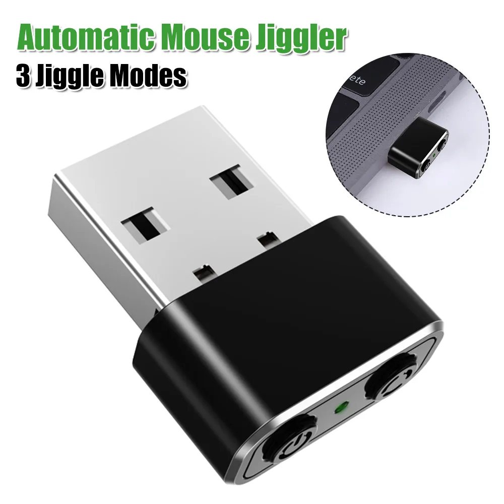 

Mini Automatic Mouse Jiggler Mover 3 Track Mode Adjustable USB Automatic Move Cursor Undetectable with ON/OFF for Laptop Desktop