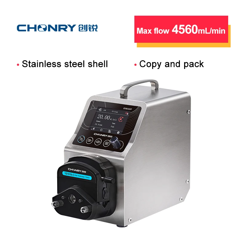 

CHONRY OI602P Интеллектуальный перистальтический насос Макс. расход 4560 мл/мин Лабораторная машина для розлива жидкостей