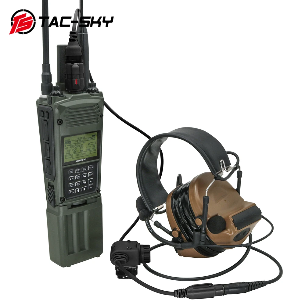 Imagem -05 - Tac-sky Tático Prc163 Harris Rádio Militar Manequim Caixa Virtual Prc 163 Não-funcional Walkie Talkie Modelo para Baofeng Uv5r ts