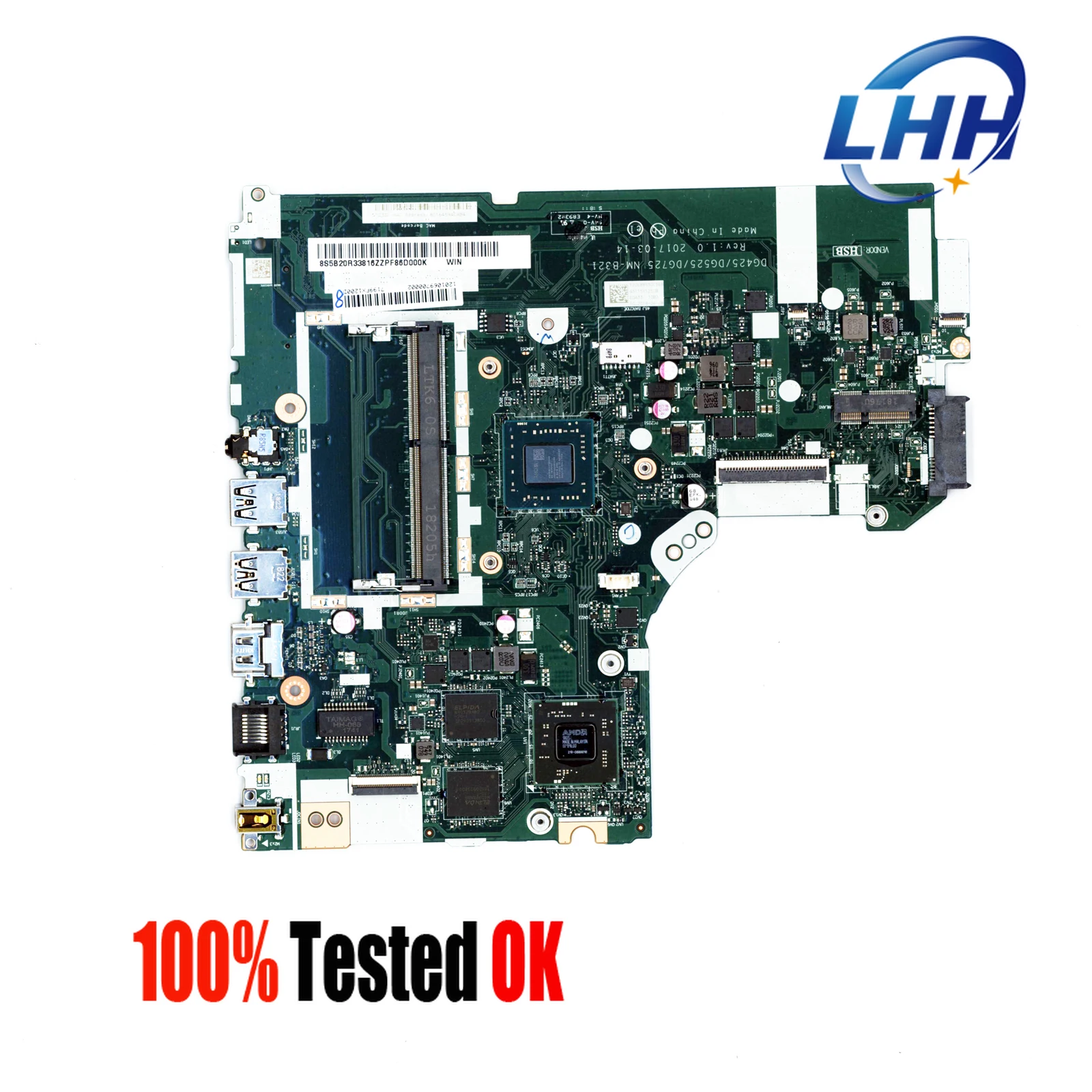 

NM-B321 Mainboard for Lenovo Ideapad 330-14AST Laptop Motherboard A9-9425 CPU Radeon 530 2G GPU DDR4