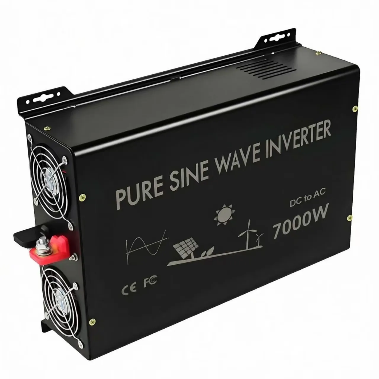 7000W Full Power Inverter Welder Pump A/C Pure Sine Wave Solar Panel Battery 12V 24V 36V 48V 60V 96 DC to 120V 220V 230V 240V AC