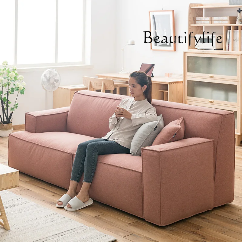 Dislocation Sofa Removable and Washable Nordic Combination Three Seats Fabric Sofa Modern Minimalist