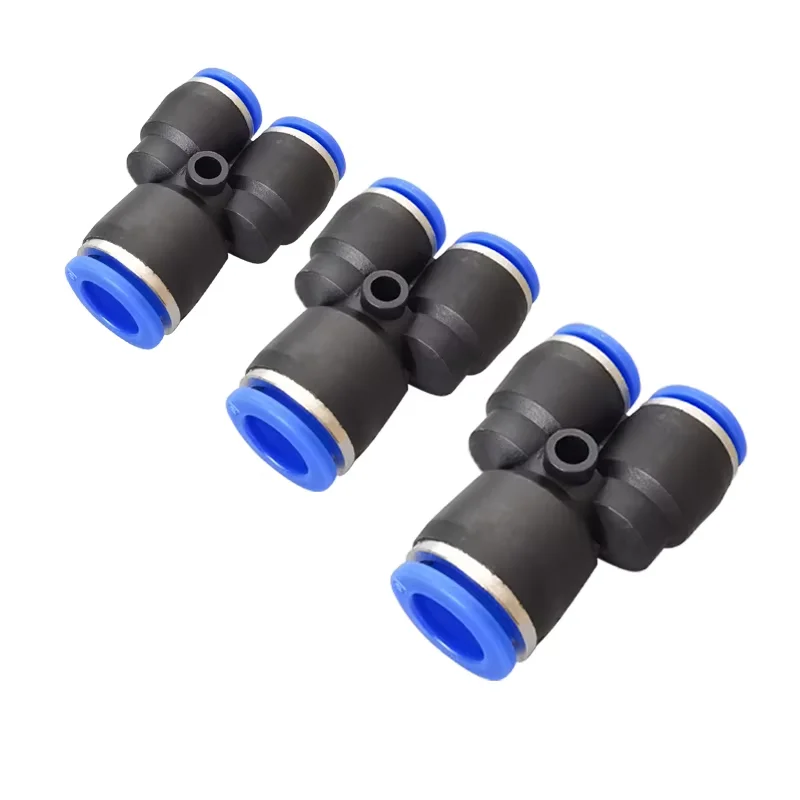 6 כדי 30 pcw4/6/8/8/10/12 מתאים פנאומטית הפחתת טי טי ישר דרך צינור פלסטיק couplings4/6/8/10/12 מ