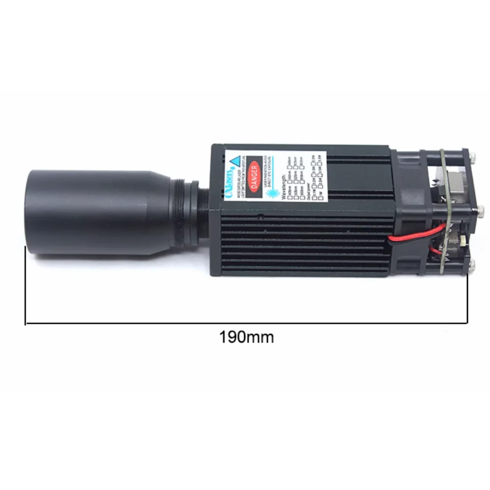 450nm 10W Blue Laser 3CM coarse laser Module with Beam expander 12V
