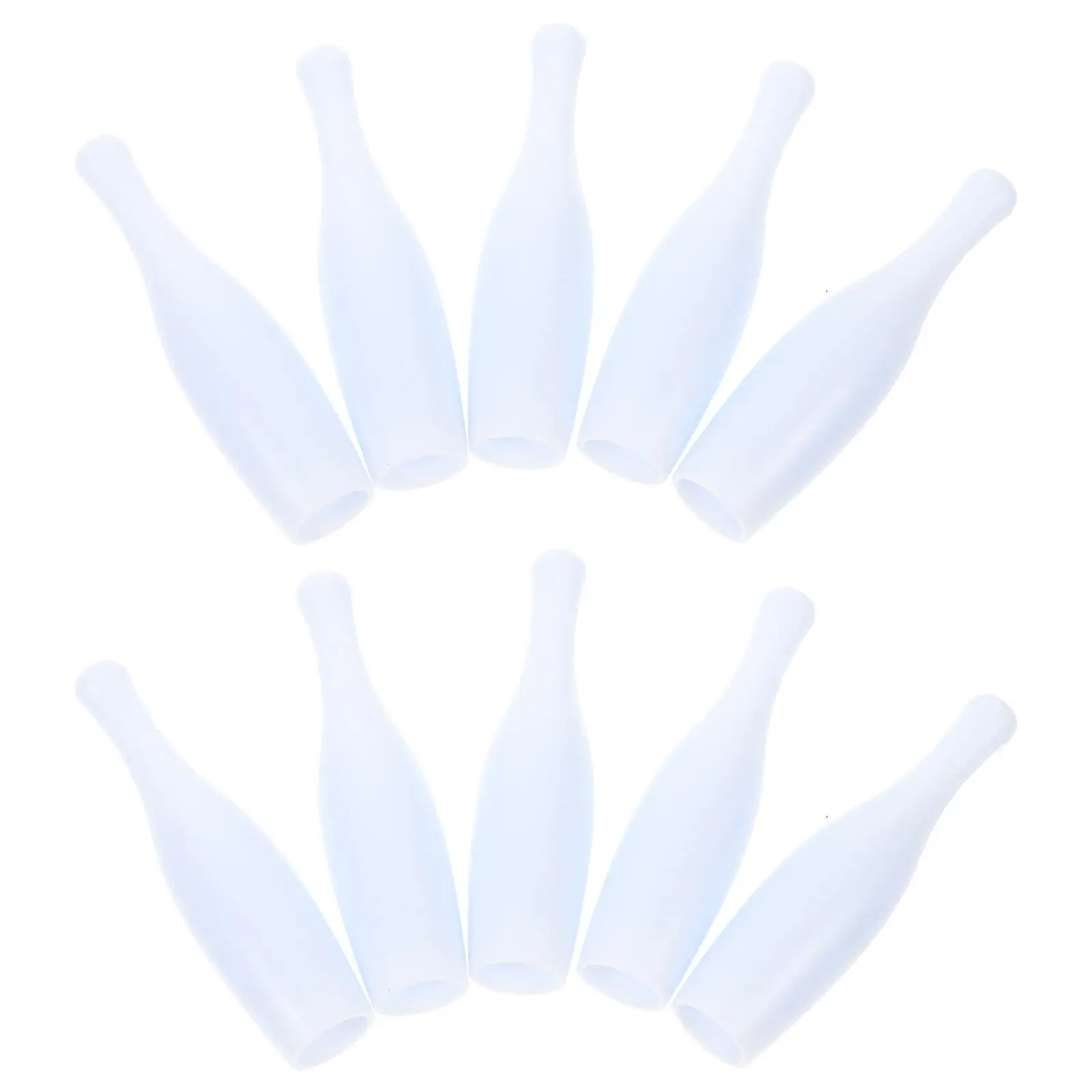 

20pcs Mini Bowling Pins Yellow Table Accessories Reusable Plastic Game Prop Fun Indoor Sports Toy for Kids