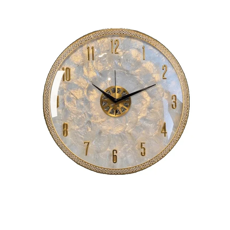 

Light luxury shell wall clock 2025 new wall watch living room home clock modern simple Internet celebrity atmosphere wall clock