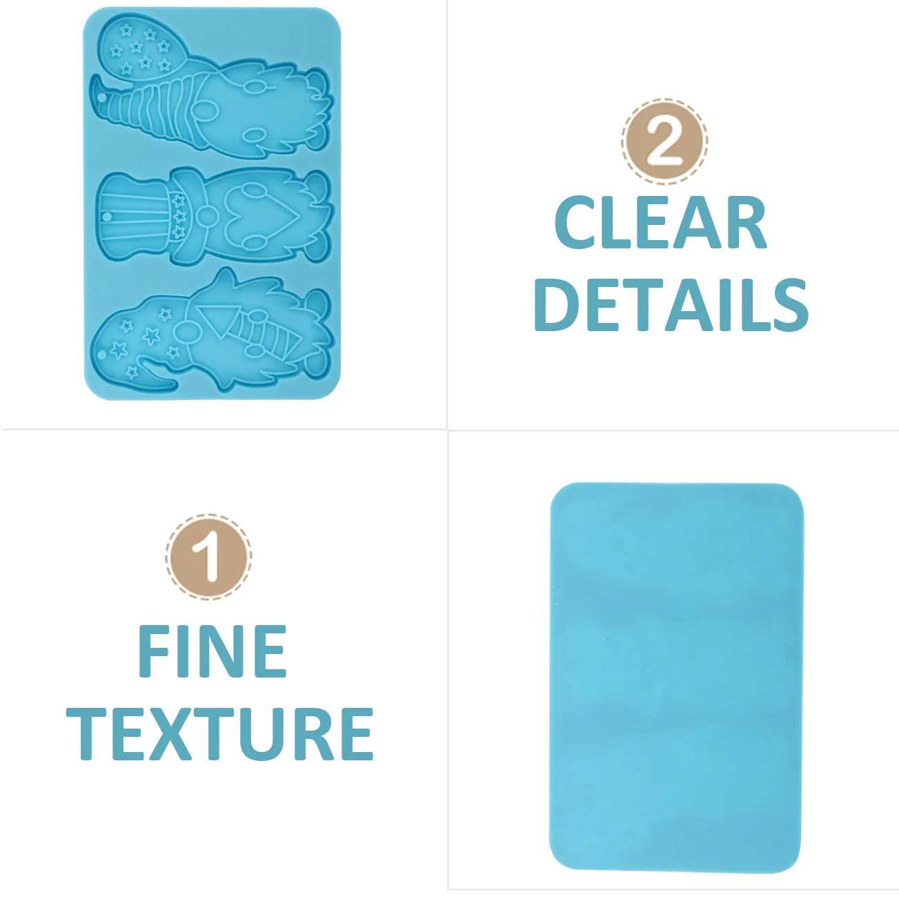 

Silicone Keychain Molds Cartoon Gnome Shape Waterproof Nonstick DIY Supplies Multipurpose Mold Jewelry Accessories Part
