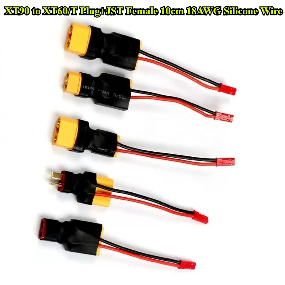 

2/5Pcs XT90 to XT60 T Plug Female Male JST Connector Adapter Cable LiPo Adjustment Conversion Head for RC Helicopter Quadcopter