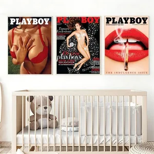 Sexy Girl P-Playboy Magazine Poster, Kunst, wasserdicht, Aufkleberpapier, Kaffee, Haus, Bar, Zimmer, Wanddekoration, Selbstadress 12 Hauptverkäufe sexy Bild - №4