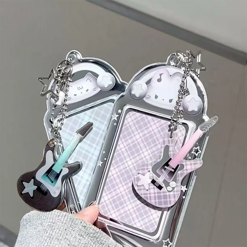 Cute Cat Rabbit ID Campus Card Holder Korean Stars Album Photocard Holder 3Inch Bass Pendant Photo Storage Case Protection Cover