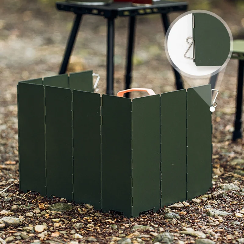 

Outdoor Card Stove Windproof Board Windproof Cover Camping Semi Enclosed Gas Windproof Ring Foldable Portable Windproof Board