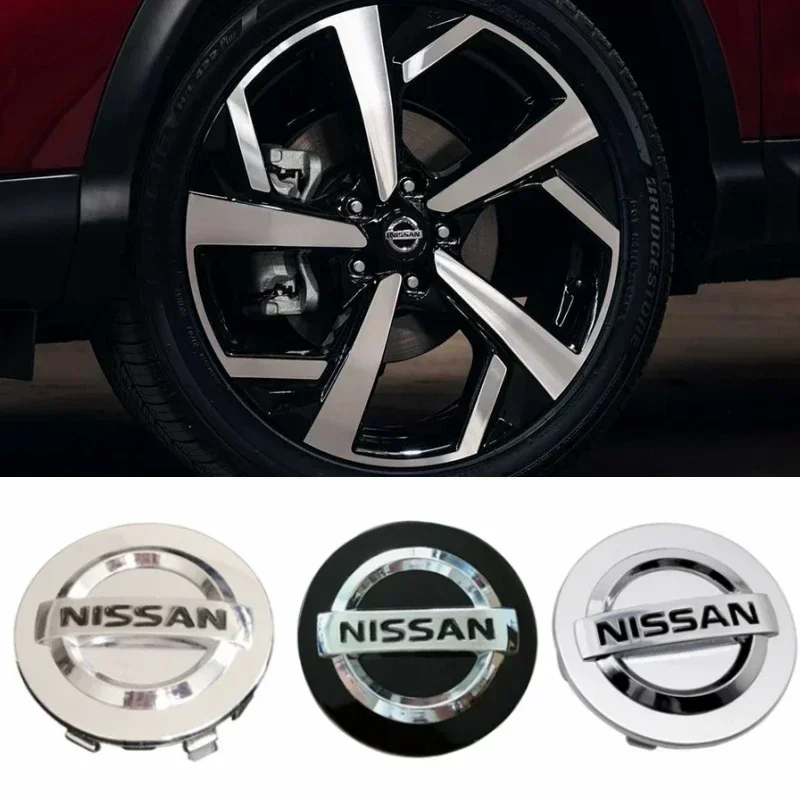 4PCS 54/58/60MM Car Wheel Center Hub Caps Cover for Nissan Qashqai Sunny Tiida Almera Altima Teana X-Trail Sylphy Juke Note Leaf