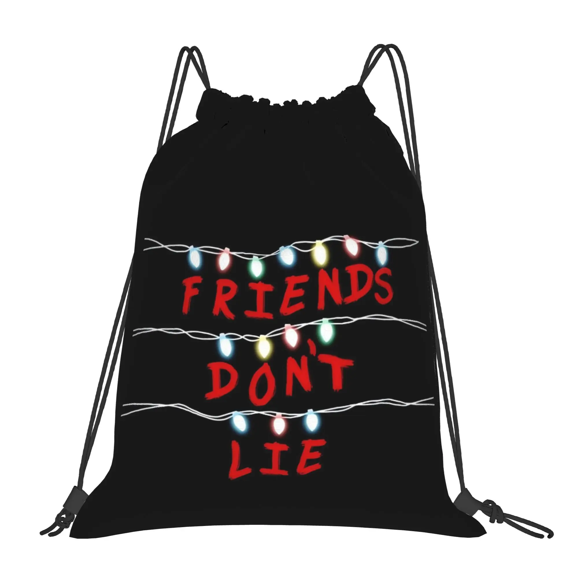 Friends don't lie 2 ST Portable Shopping Drawstring Backpack Riding Backpack Gym Clothes Drawstring Bags