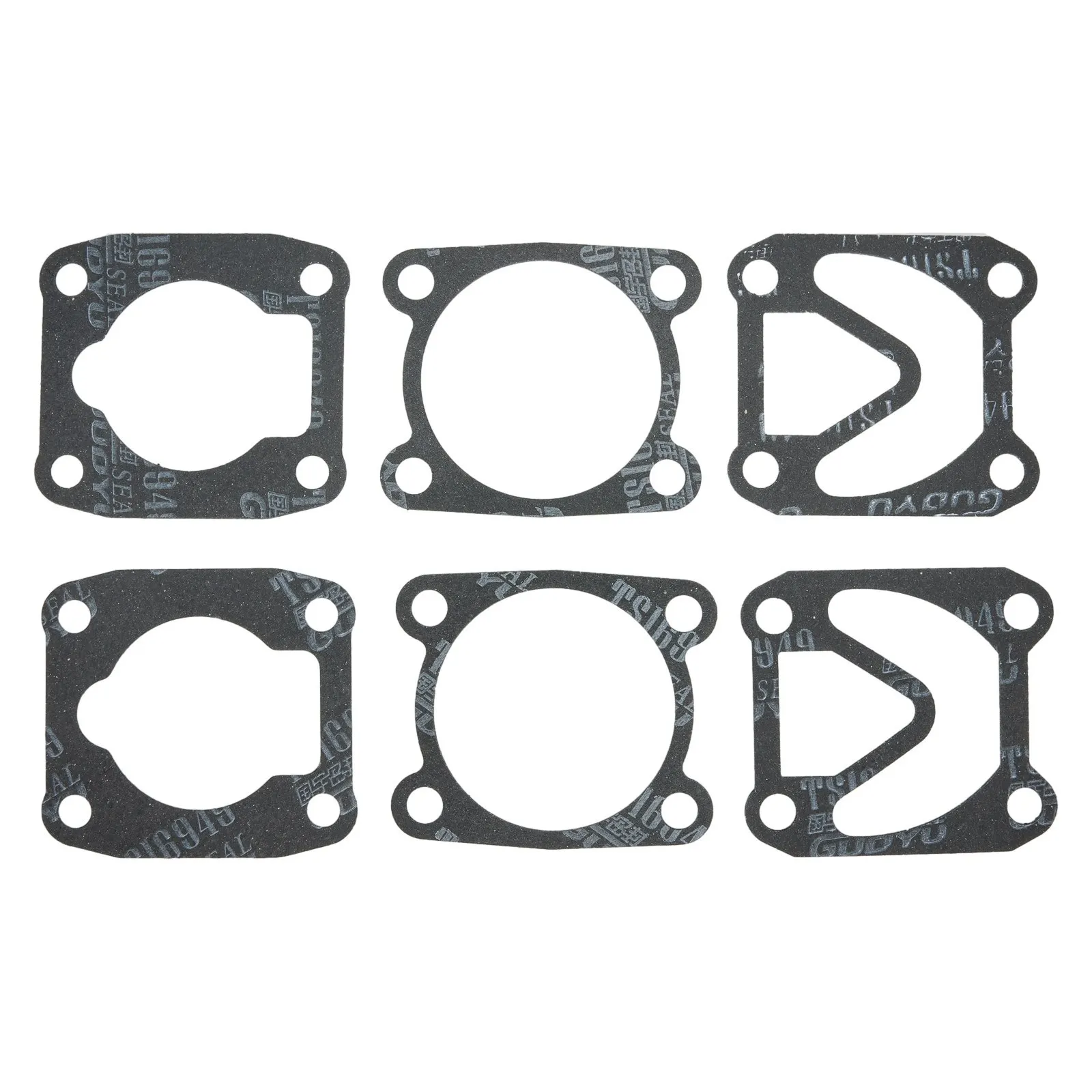 2Set 3 In 1 Air Compressor Cylinder Head Base Valve Plate Gaskets Washers Kit Plastic Black Plate Gasket 48*62mm Air Tools
